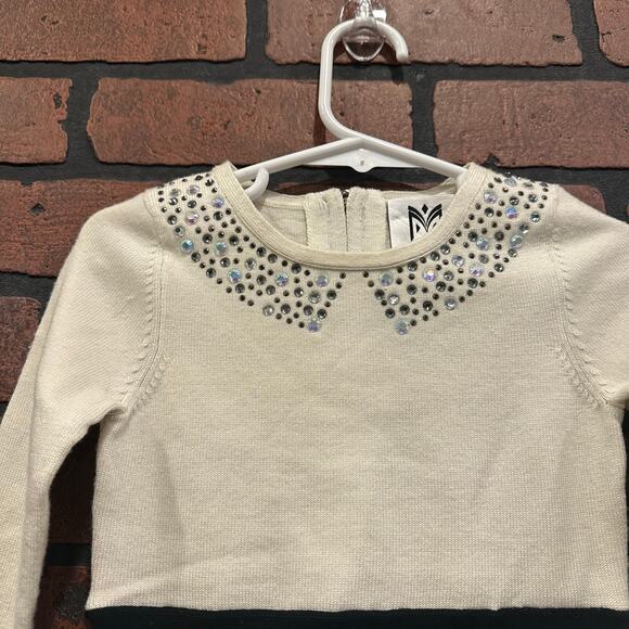 Milly Mini Designer Dress Size 3 Embellished Black & White Dress NWT - Picture 2 of 8